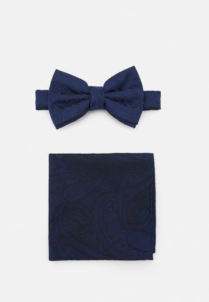 PAISLEY BOWTIE AND HANKIE SET - Rusetti - navy