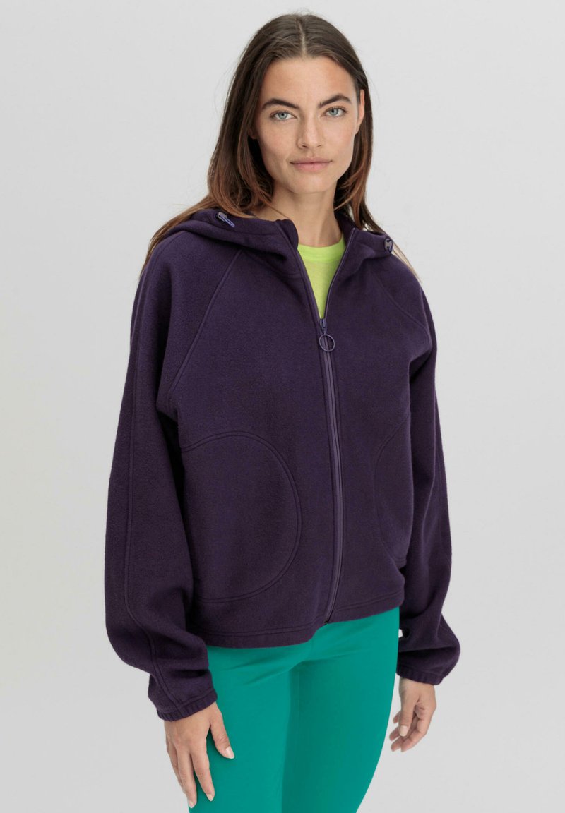 hessnatur OVERSIZE - Fleecejacke - lavendelgrau