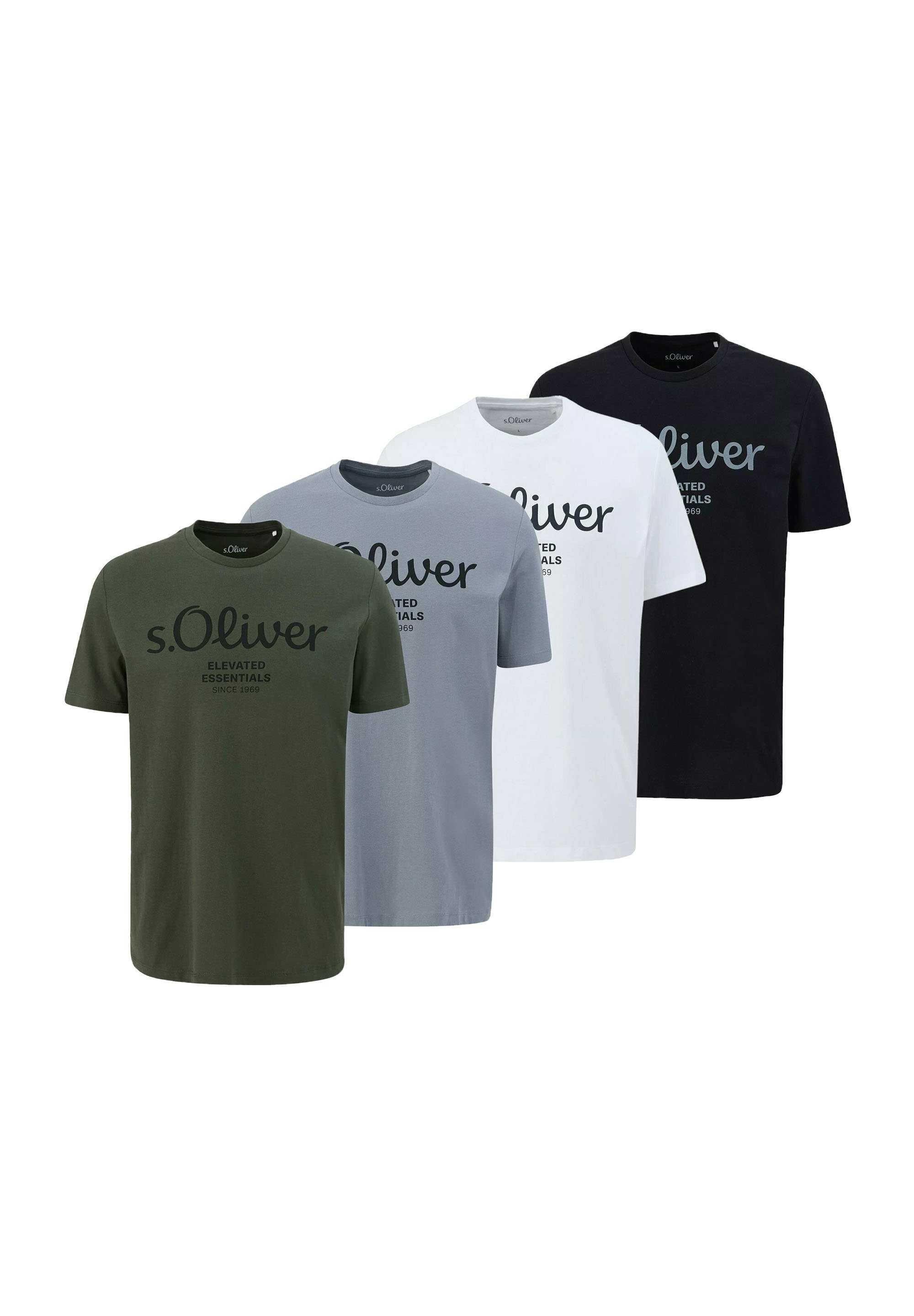 S.Oliver T-Shirt Uomo - Cotone Leggero, Manica Corta, Casual, Vestibilità Comoda E Resistente