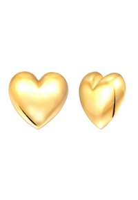Elli CHUNKY HEART - Ohrringe - gold-coloured