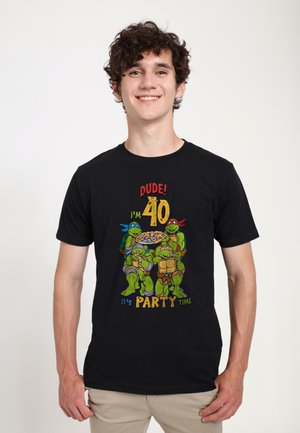 TEENAGE MUTANT NINJA TURTLES NINJA BIRTHDAY 40 - Print T-shirt - black