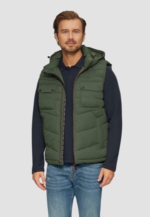 GESTEPPTE  MIT ABNEHMBARER KAPUZE - Veste sans manches - olivgrün