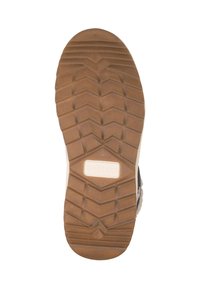 Gummisko med en zigzag-sålmønster og hævede kanter; brun farve med en struktureret finish. TROLLKIDS-logo prægede i hvid.