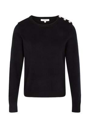 Morgan, MORGAN MORGAN SWEATER WITH ROUND NECK AND BUTTONS - Strickpullover - bleu marine