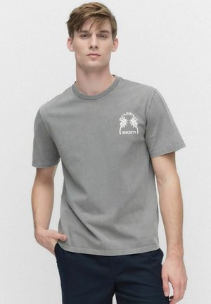 NOLAN PREMIUM - Print T-shirt - washed grey