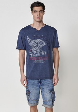 T-Shirt print - indigo blue