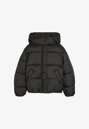 Bershka, OVERSIZED PUFFY JACKET WITH HOOD - Veste d'hiver - black