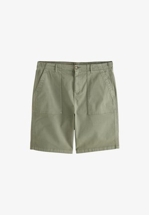 Next, REGULAR FIT - GARMENT DYED FATIGUE JORT SHORTS . - Shorts - sage green