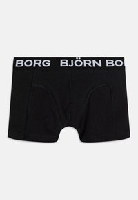 Fekete boxer alsónemű, puha anyagból készült, fehér márkázott rugalmas derékkal, melyen a "BORG BJÖRN BORG" felirat található. Testhez simuló fazon.