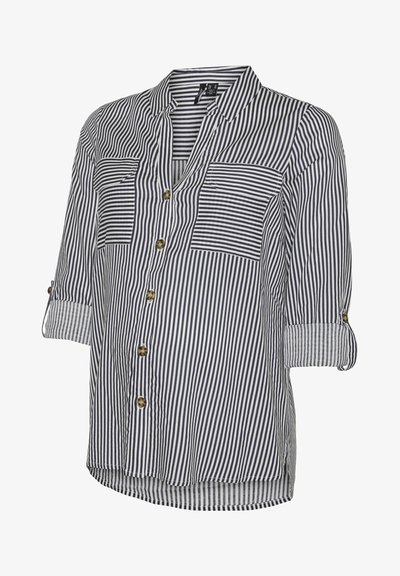 VMMBUMPY SHIRT NEW - Chemisier - snow white stripesnight sky