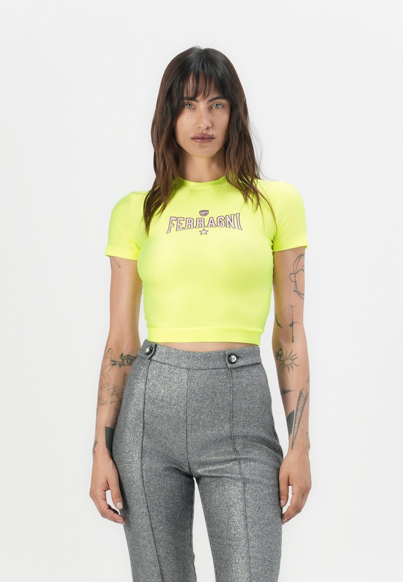 CHIARA FERRAGNI T-shirt print neongeel