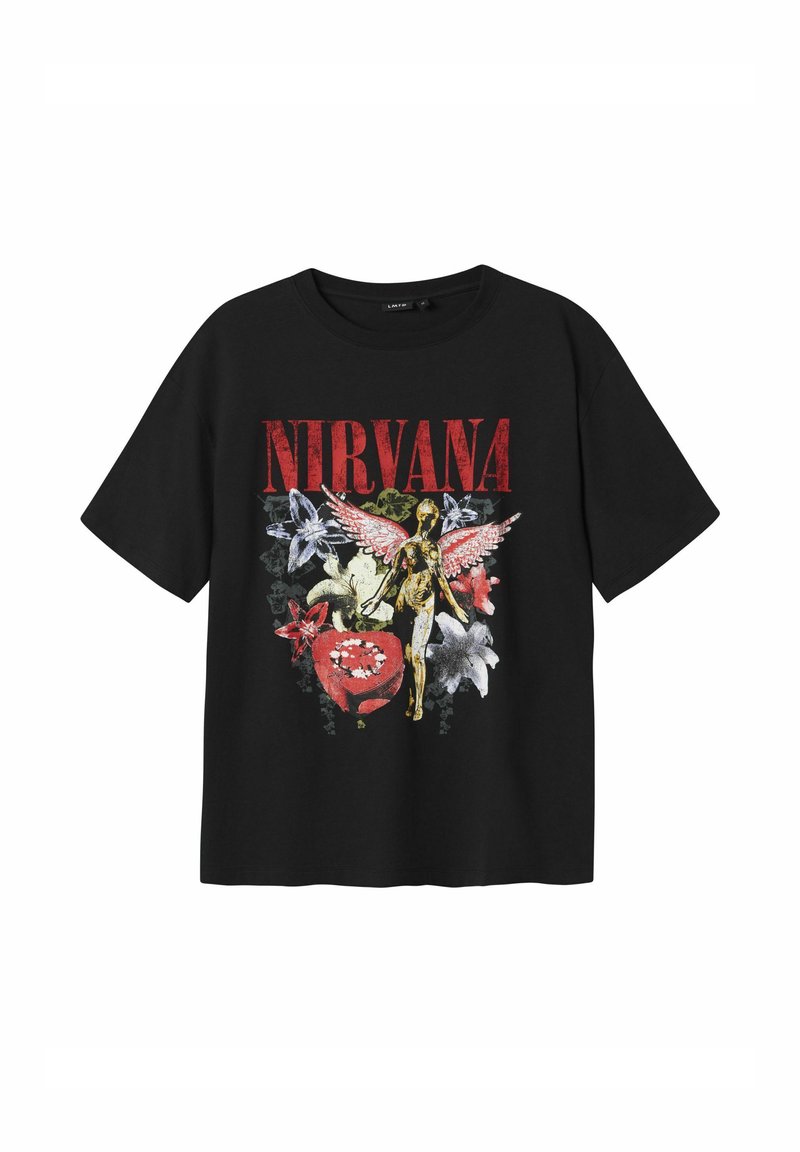 LMTD T-shirt print zwart