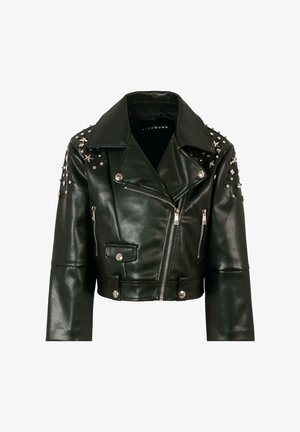 Imitatieleren jas - black