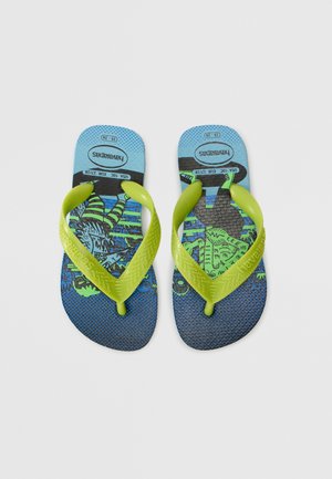 Sandale s remenom u obliku slova T - lavender blue/lemon green