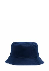 Granatowy kapelusz typu bucket wykonany z bawełny. Posiada szeroki brzegi, usztywnioną koronę oraz subtelne detale haftu. Otwory wentylacyjne.