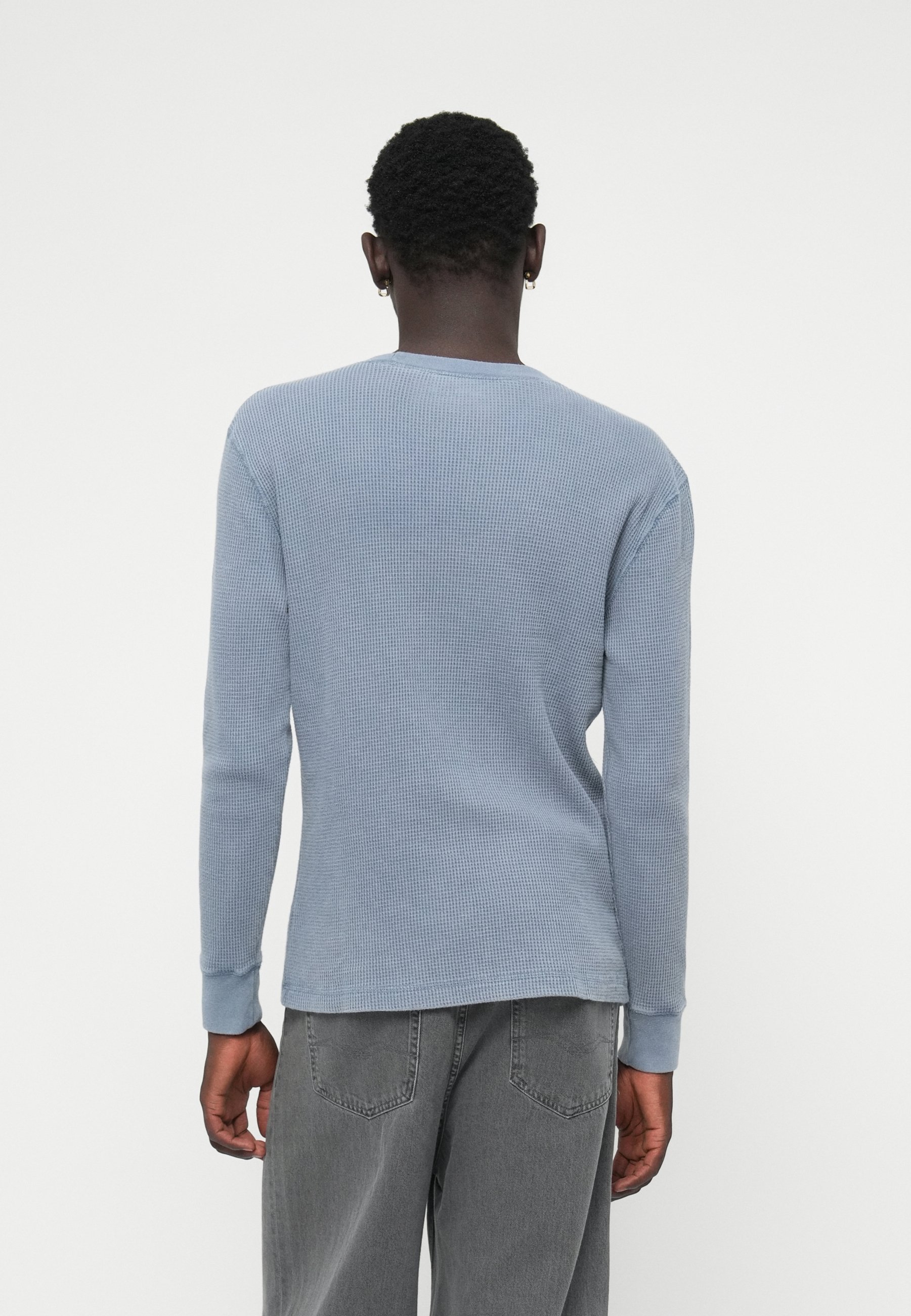 トップス Ans Dotsloevner LONG SLEEVE Gray/Blue af0d7554006c4e799ac815f11b7bad