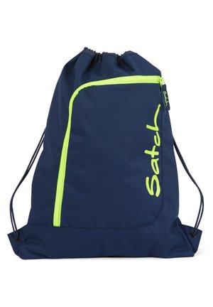 Satch TURNBEUTEL - Sporttasche - dark blue neon yellow