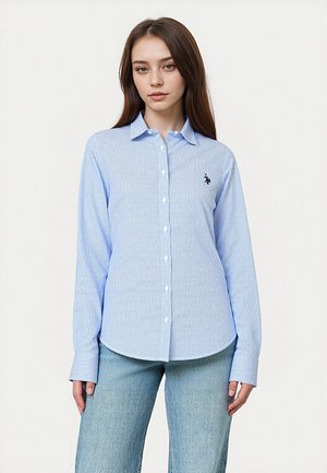 Bluza z gumbi - hellblau
