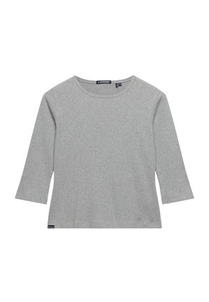 Superdry & Co, SUPERDRY ATHLETIC ESSENTIALS POINTELLE HALF SLEEVE TOP.. - Longsleeve - grey marl