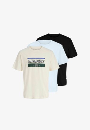 Jack & Jones Junior, T-SHIRT 3-PACK LOGO T-SHIRT JUNIOR - T-shirt imprimé - ice water