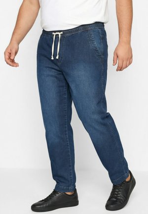 Men Plus MEN+ JEANS STOMACH FIT, RELAXED FIT, ELASTICATED WAIST, UP TO 8 XL - Jeans Tapered Fit - blue denim
