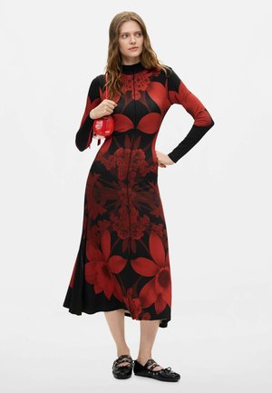 Desigual, LONG-SLEEVED KNIT DRESS - Abito in maglia - black