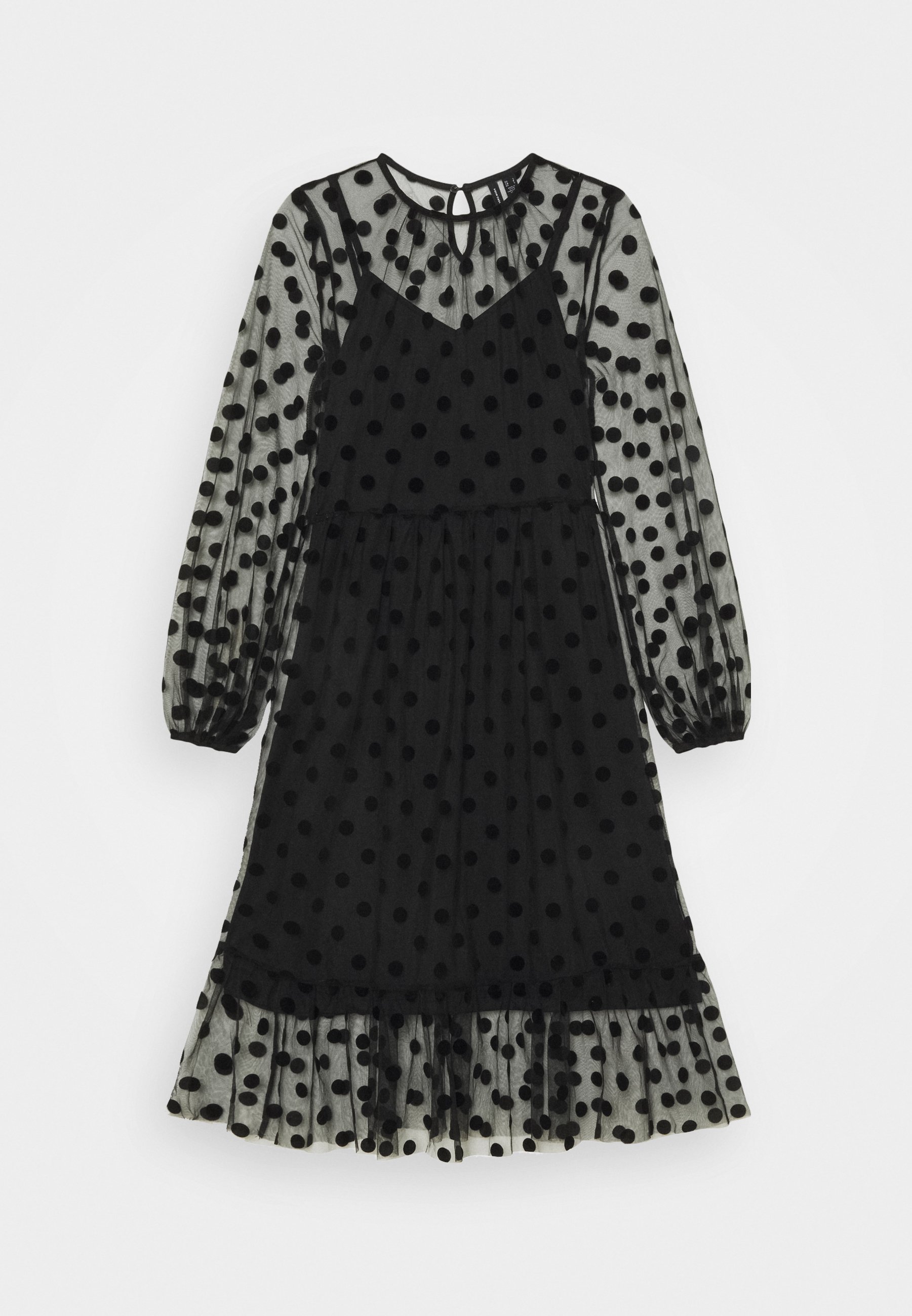 Vero Moda Vmaugusta Dot Dress Cocktailkleid Festliches Kleid Black Schwarz Zalando De