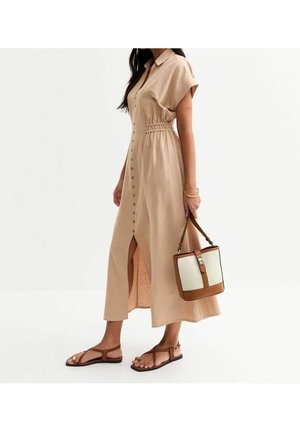 Vestido camisero - stone