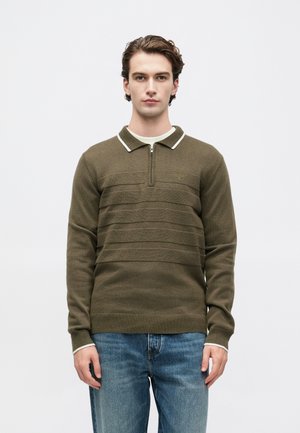 Strickpullover - mid olive