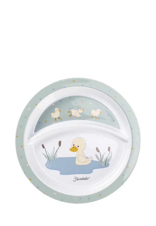 TELLER EDDA - Kinderteller - dunkelgrün meliert