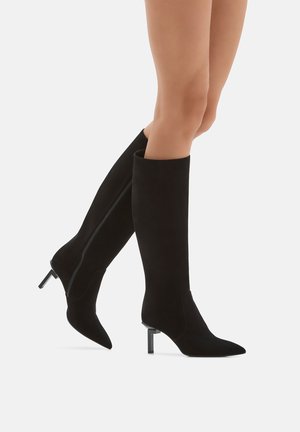 L SHAPED HEEL - Stivali alti - mottled black