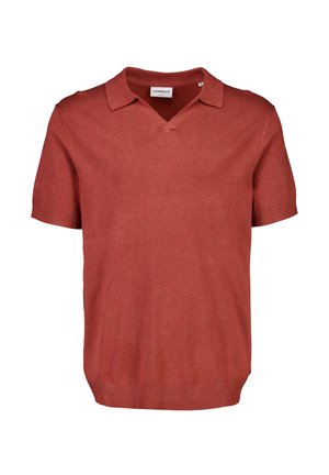 Lindbergh, SS V-NECK - Polo - red clay mel