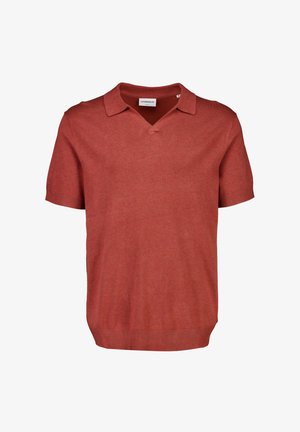Lindbergh, SS V-NECK - Polo - red clay mel
