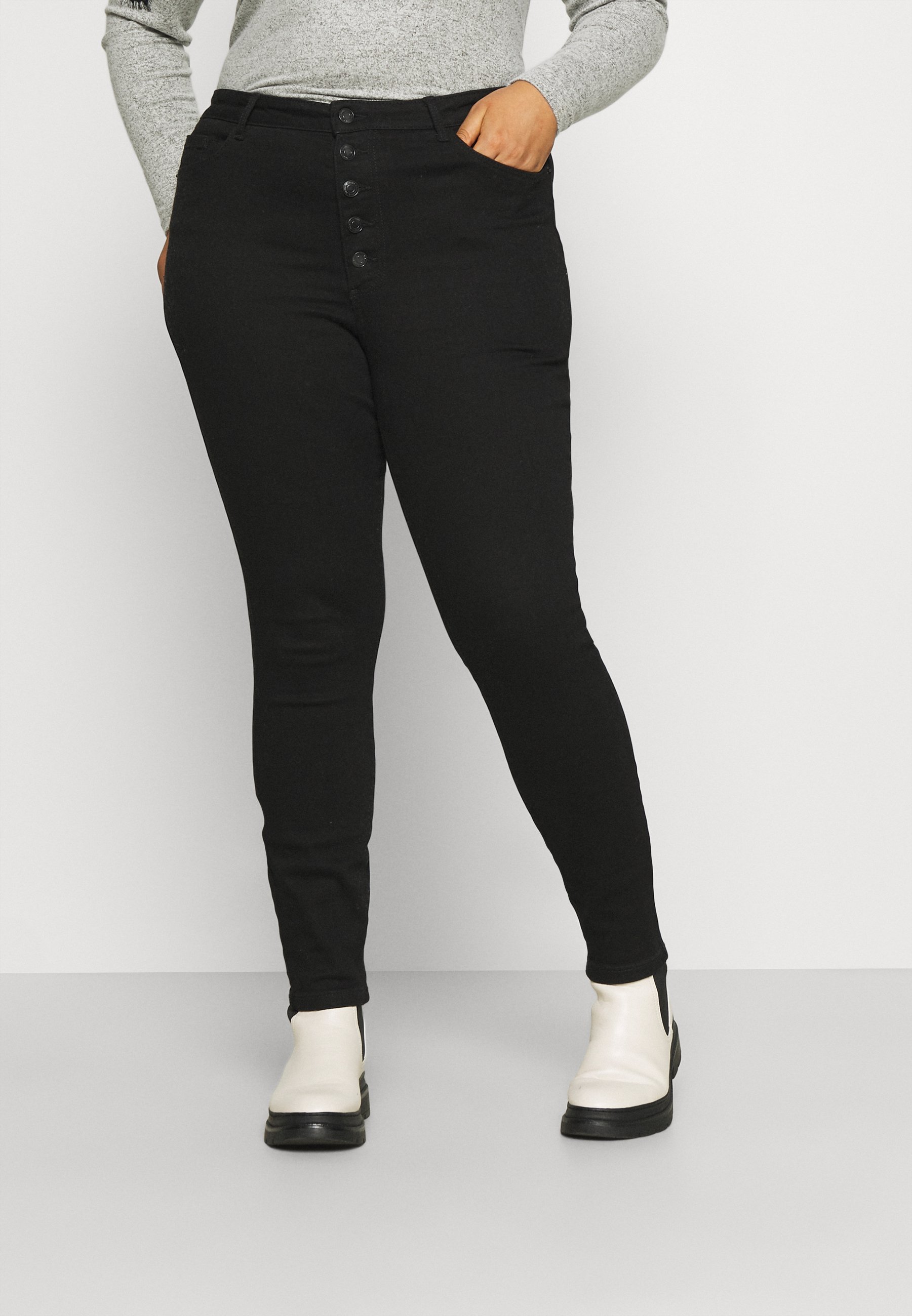 Vero Moda Curve VMLOA - Jeans Tapered Fit - black - Zalando.ie