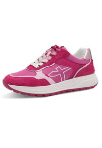 Sportliche Schuhe mit einem Mix aus Materialien in verschiedenen Rosatönen, ausgestattet mit einer Wildlederoverlay, Mesh-Einsätzen, gepolstertem Schaft und Gummi-Außensohle.