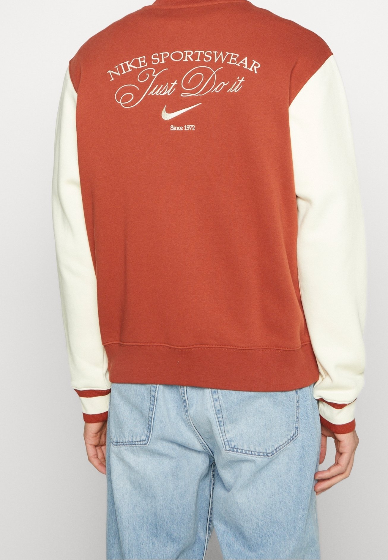 orange just do it sweatshirt