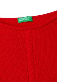 United Colors of Benetton WITH CABLE PATTERN AND SWAROVSKY LOGO - Maglione - red
