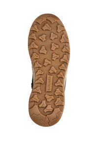 Braune Gummischuhsohle mit tiefem geometrischem Profil, Größe 42, und "S. OLIVER"-Marke in der Mitte.