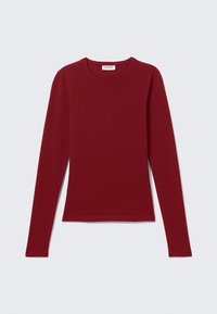 SLIM FITTED LONG SLEEVE - Langarmshirt - wine red