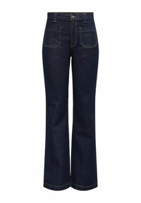 ONLEMILY HOHE TAILLE - Flared jeans - dark blue denim