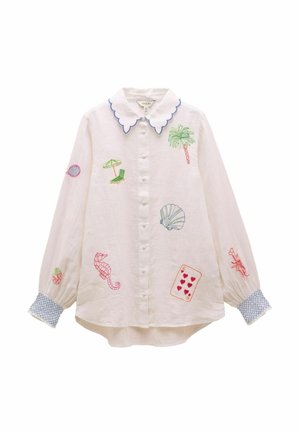 ORLA EMBROIDERED - Button-down blouse - cream