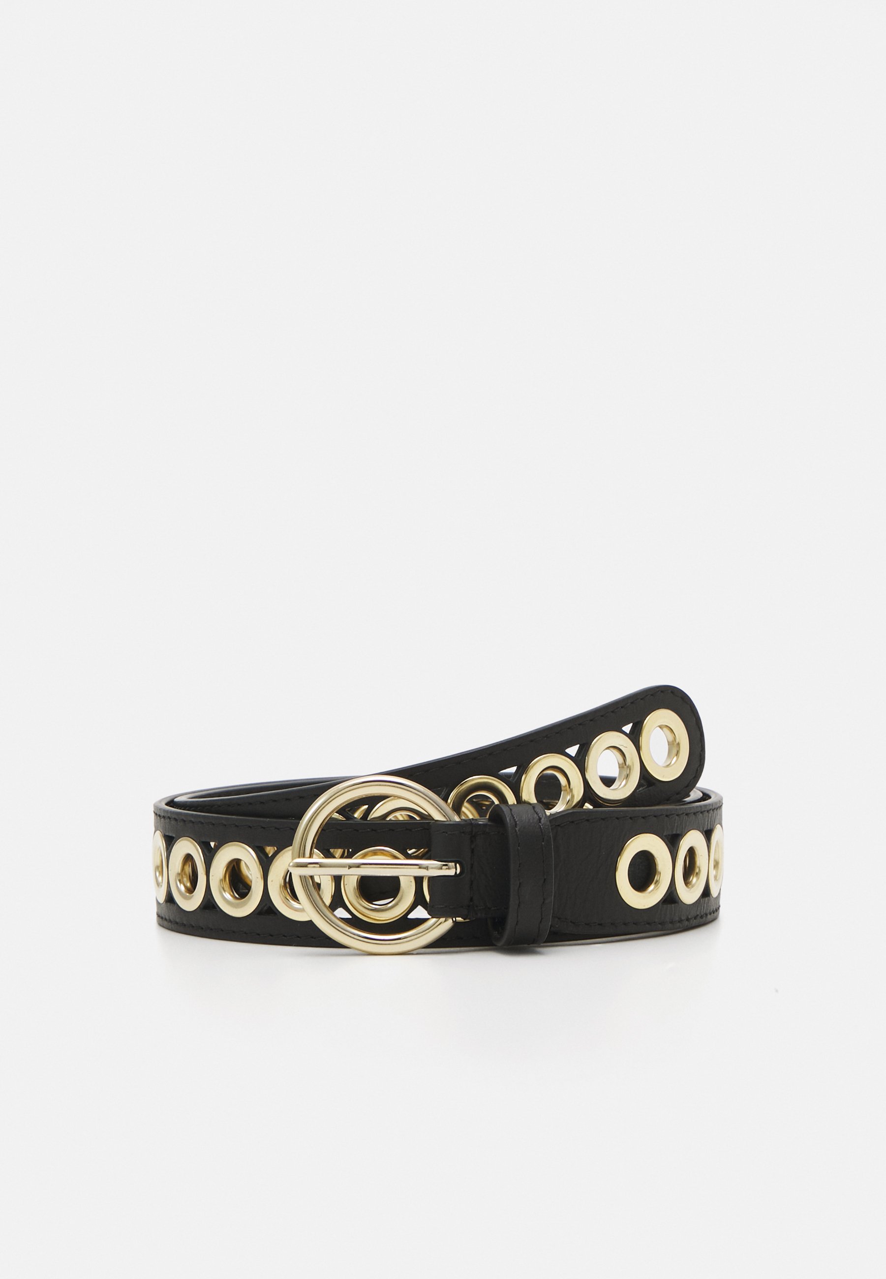 Sandro Black and Gold Eyelet Belt Belt Sandro Green size S International in Suede - 39072405 main image 3