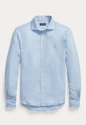 Polo Ralph Lauren CUSTOM FIT HOUNDSTOOTH LINEN SHIRT - Chemise - cabana blue/white