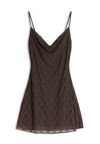 MINI WITH STRAPS - Jurk - dark brown