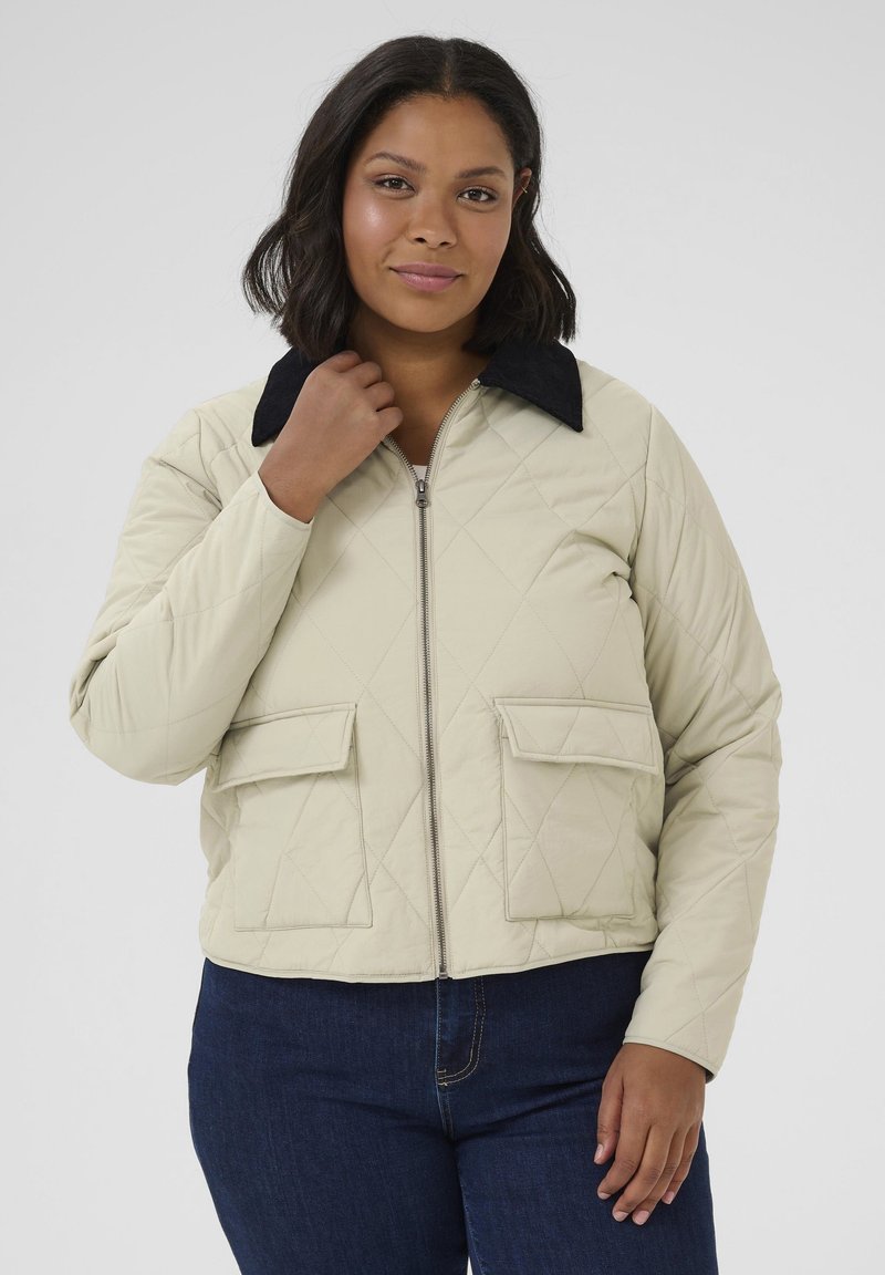 Kaffe Curve Letná bunda - feather gray