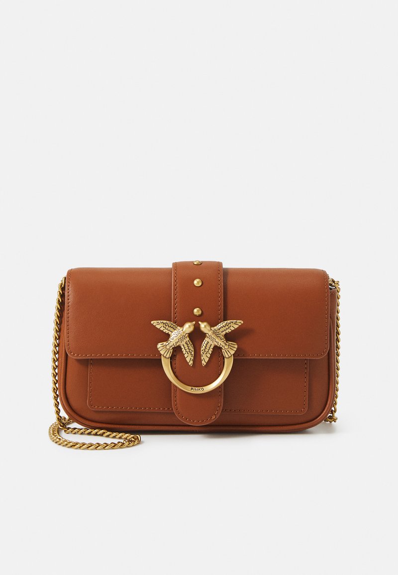 Pinko LOVE ONE - Borsa a tracolla - cuoio/antique gold-coloured/marrone ...