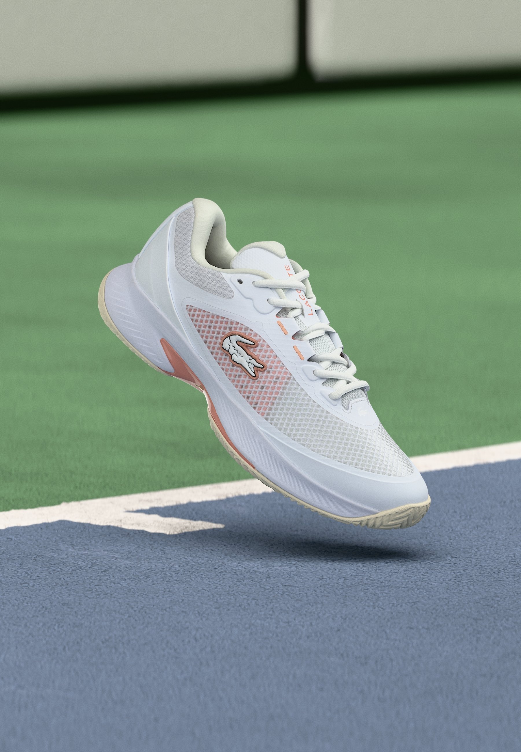 Lacoste Sport TECH POINT - Multicourt tennis shoes - white/pink