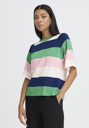 BYMMORLA SS 2 - T-shirt imprimé - parfait pink block stripe