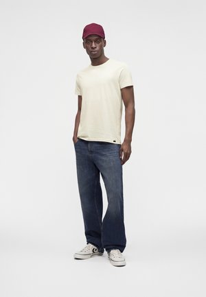 Lee, TWIN CREW 2 PACK - T-shirt basique - academy blue/natural