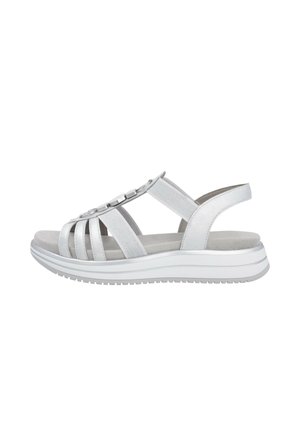 Sandali con plateau - metallic
